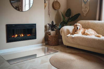 Szyba hartowana pod kominek Kolor Ivory