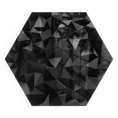 Sześciokątne szkło hartowane pod kominek Geometria w trzech wymiarach