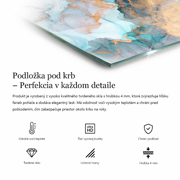 Sześciokątna szyba pod kominek Abstrakcyjne formy chmur w bryłach