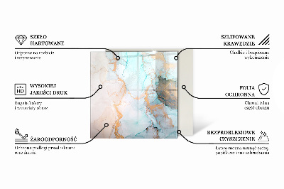 Sześciokątne szkło pod kominek Wzór kamiennej struktury