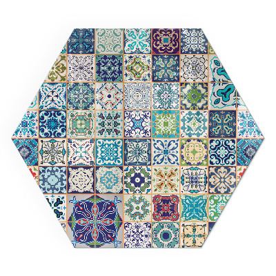 Sześciokątne szkło hartowane pod kominek Mozaikowe wzory dekoracyjne