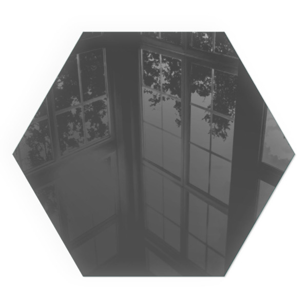 Sześciokątna szyba pod kominek Kolor Szaro-brązowy