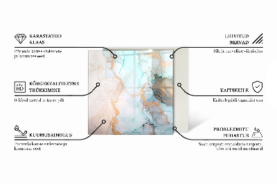 Sześciokątna szyba pod kominek Kolor Brązowy