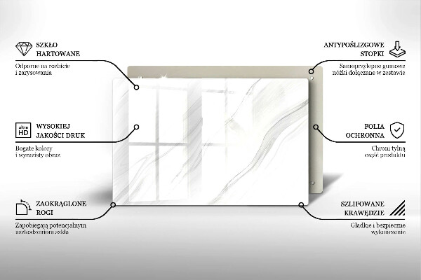 Dekoracyjna podkładka pod znicz Delikatny marmur