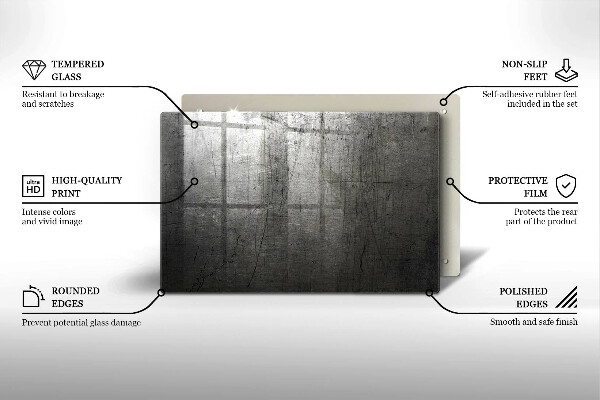 Dekoracyjna podstawka na znicz Tekstura metalu