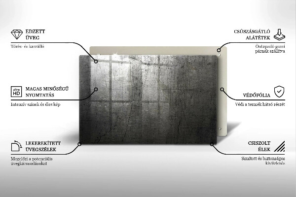 Dekoracyjna podstawka na znicz Tekstura metalu