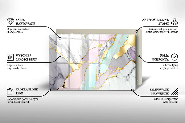 Dekoracyjna podkładka pod znicz Pastelowy marmur