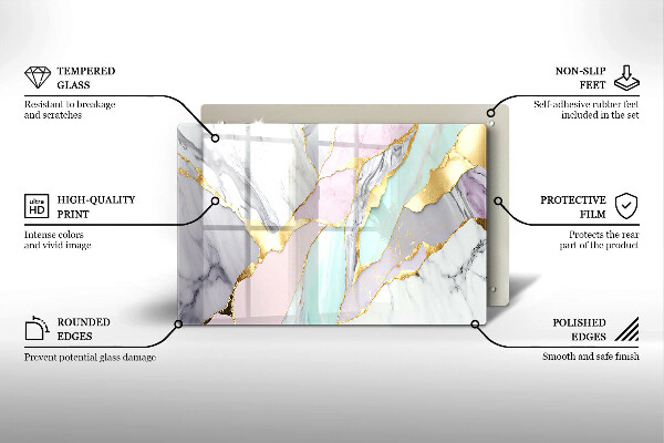 Dekoracyjna podkładka pod znicz Pastelowy marmur