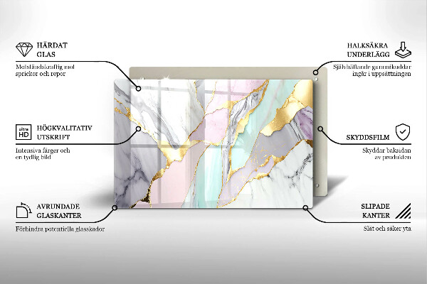 Dekoracyjna podkładka pod znicz Pastelowy marmur