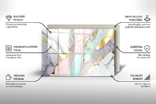 Dekoracyjna podkładka pod znicz Pastelowy marmur