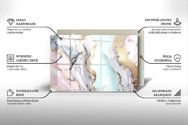 Dekoracyjna podstawka pod znicz Pastelowy marmur