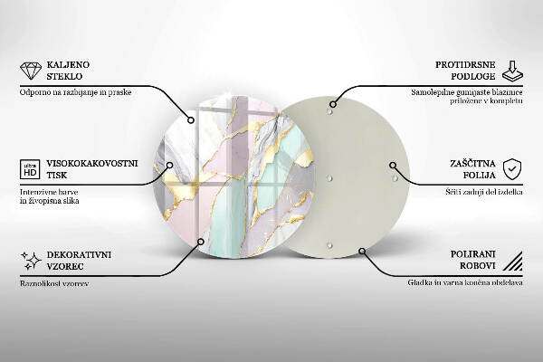 Podkładka pod znicz Pastelowy marmur