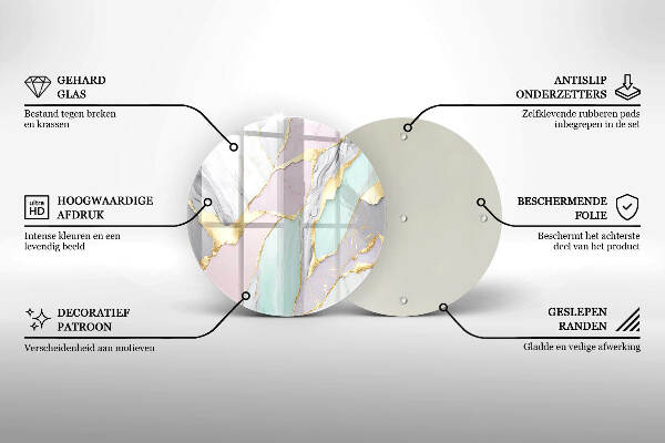 Podkładka pod znicz Pastelowy marmur