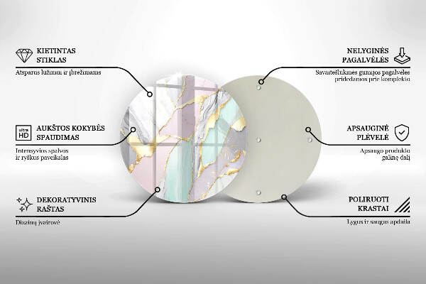 Podkładka pod znicz Pastelowy marmur