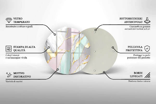 Podkładka pod znicz Pastelowy marmur