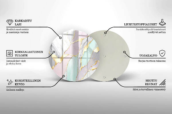 Podkładka pod znicz Pastelowy marmur