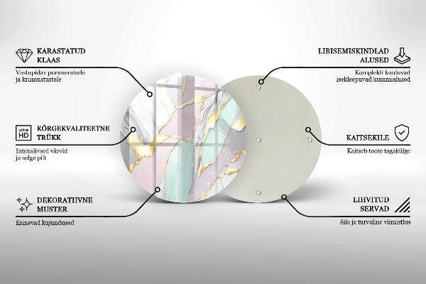 Podkładka pod znicz Pastelowy marmur