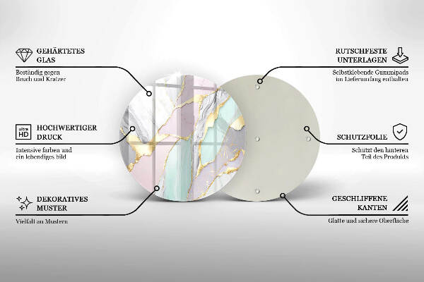 Podkładka pod znicz Pastelowy marmur