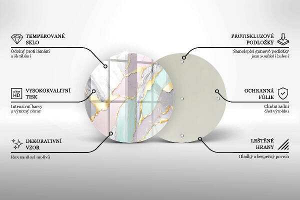 Podkładka pod znicz Pastelowy marmur