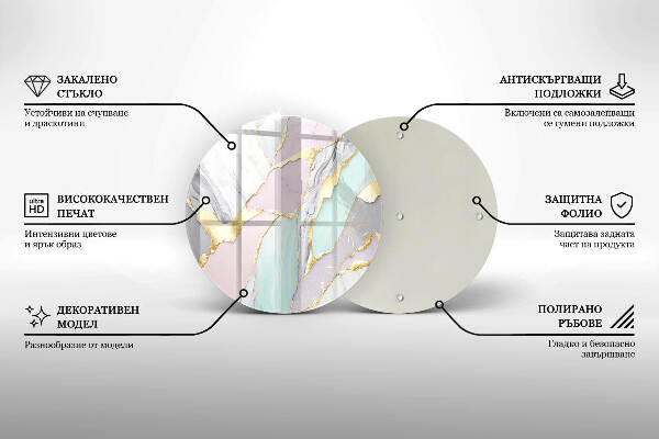 Podkładka pod znicz Pastelowy marmur