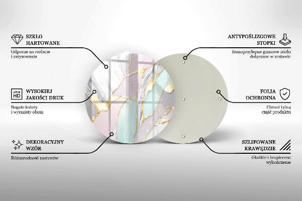 Podkładka pod znicz Pastelowy marmur