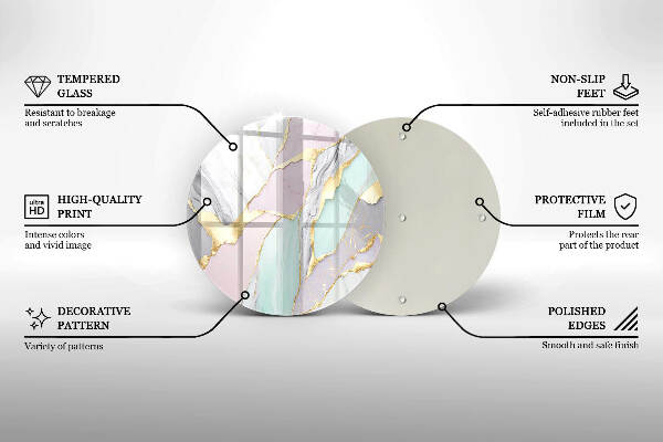 Podkładka pod znicz Pastelowy marmur