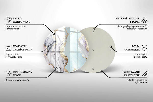 Podstawka pod znicz Pastelowy marmur