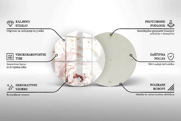 Podkładka pod znicz Pastelowe piwonie
