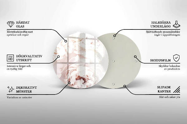 Podkładka pod znicz Pastelowe piwonie