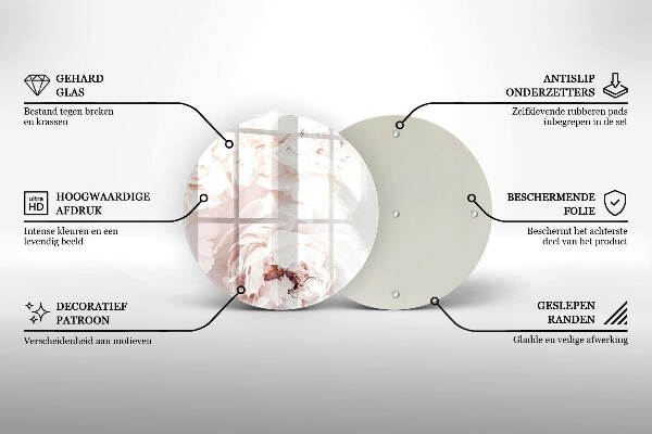 Podkładka pod znicz Pastelowe piwonie