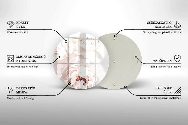 Podkładka pod znicz Pastelowe piwonie