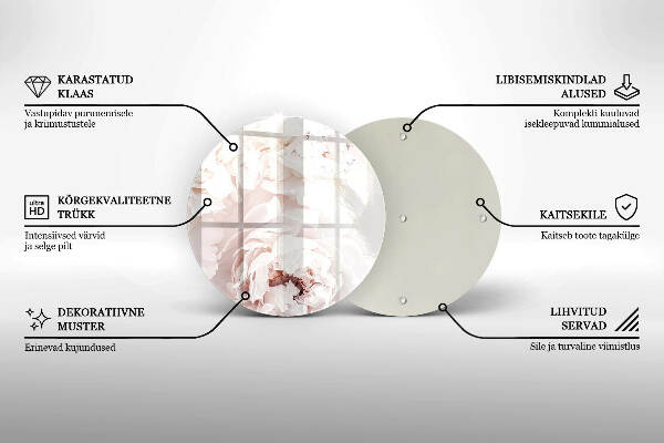 Podkładka pod znicz Pastelowe piwonie