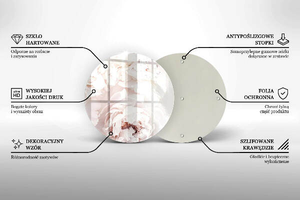Podkładka pod znicz Pastelowe piwonie