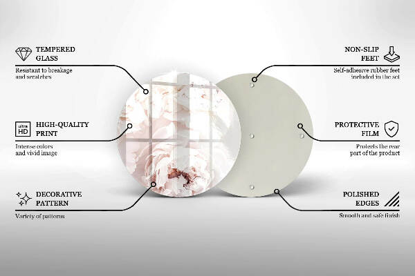 Podkładka pod znicz Pastelowe piwonie