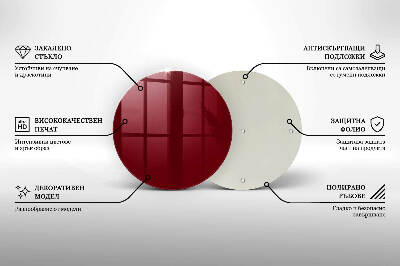 Podkładka pod znicz Kolor burgundowy