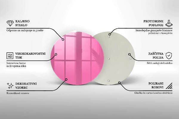 Podstawka pod znicz Kolor różowy
