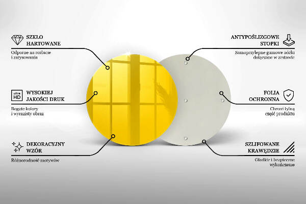 Podstawka na znicz Kolor żółty