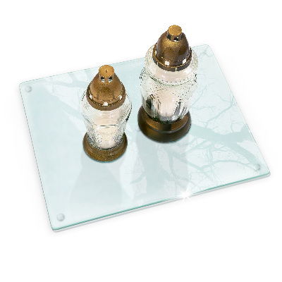 Szklana podstawka pod znicz prostokątna transparentna