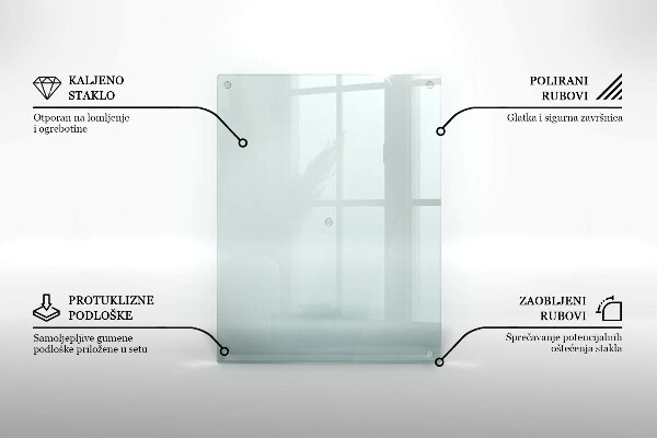 Podkładka pod znicz transparentna szklana 52x40