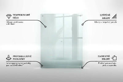 Podkładka pod znicz transparentna szklana 52x40