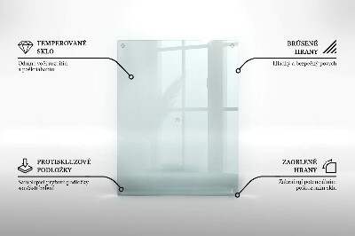 Podkładka pod znicz transparentna szklana 52x40