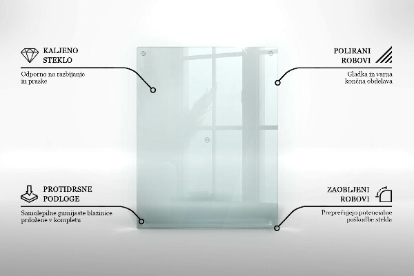 Podkładka pod znicz transparentna szklana 52x40