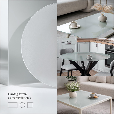 Blat do stolika okrągły Efekt mrożonego szkła