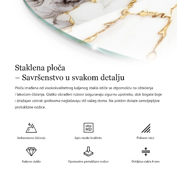 Blat okrągły Wzór mozaikowy z ornamentami