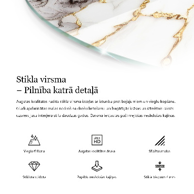 Blat okrągły Wzór mozaikowy z ornamentami