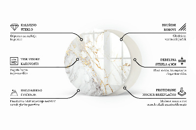 Blat okrągły Wzór mozaikowy z ornamentami