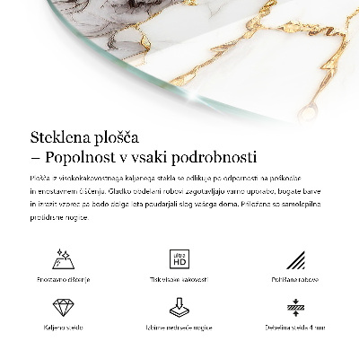 Blat okrągły Wzór mozaikowy z ornamentami
