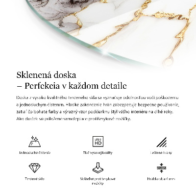 Blat okrągły Wzór marmurowej powierzchni