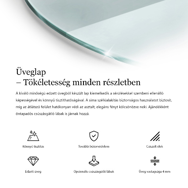 Blat szklany transparentny