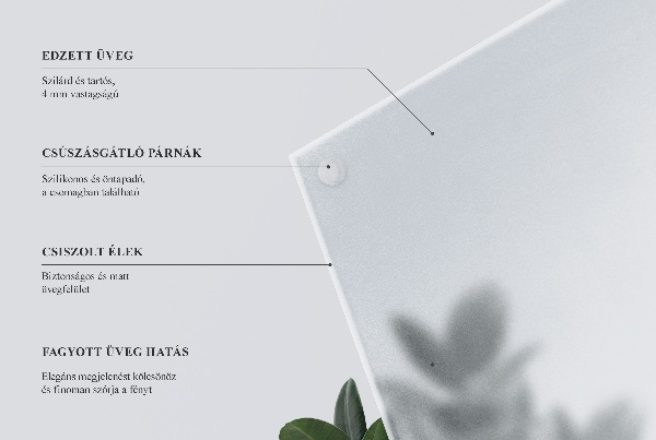 Blat do stolika prostokątny Efekt mrożonego szkła